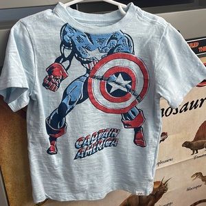 Baby gap boys DC Comics marvel captain America blue shirt